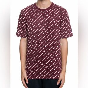 Retro Champion Burgundy Logo Heritage Tee
